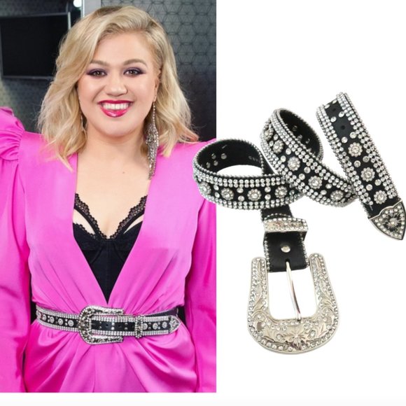 VERONICA BEARD Crystal Western Flower Belt NWOT $350